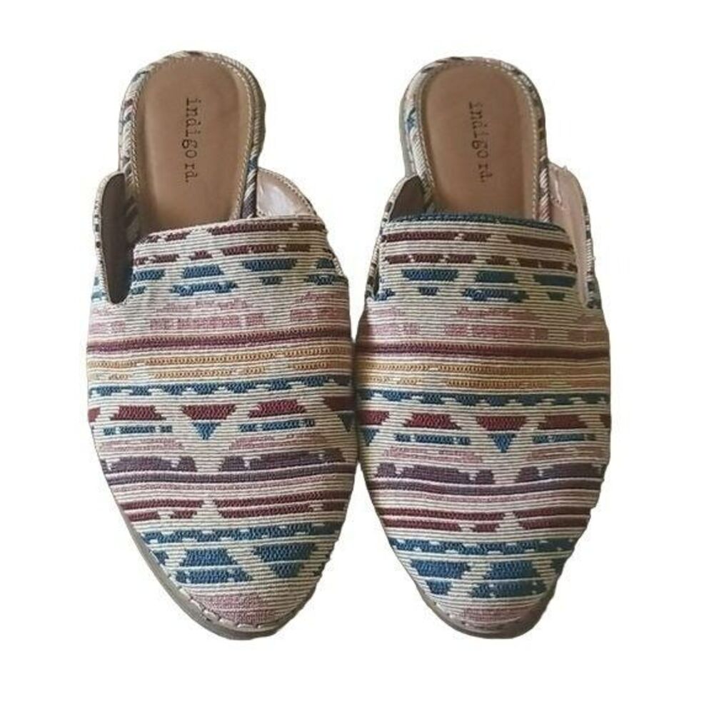 Indigo rd. Aztec Design Mules